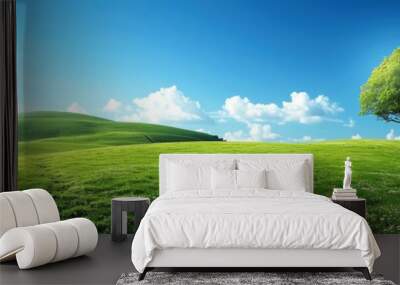 Green summer landscape scenic view. Wall mural