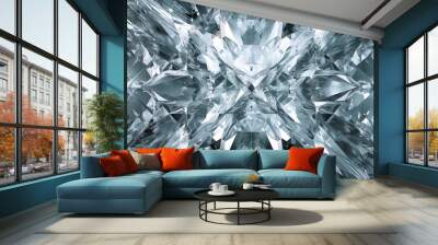 abstract graphite crystal background, triangles and gemstone eleps. Wall mural