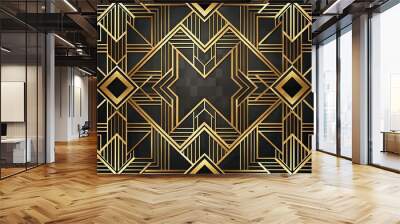 Depth of Field great gatsby black and gold art wallpaper Wall mural