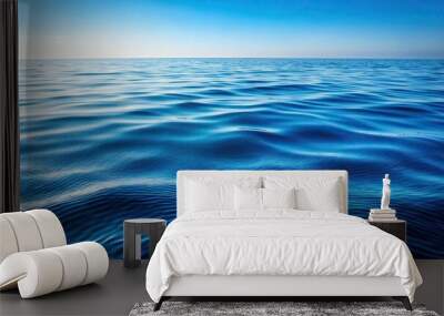 water texture sea waves and ripples pattern with calm blue nature background, minimalist Wall mural