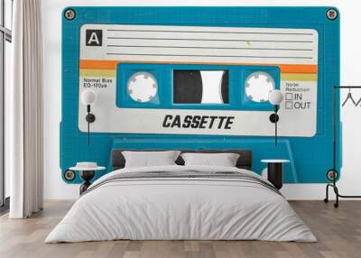 Old cassette for tape recorder. a symbol of 80s, 90s period Wall mural