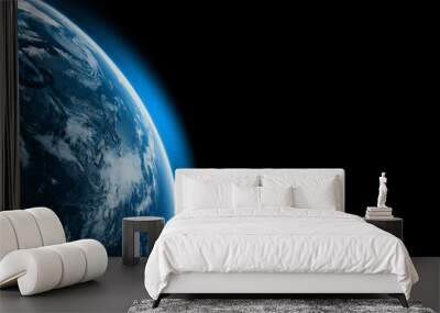 World background.Global on the blue background. Elements of this image furnished by NASA. Wall mural