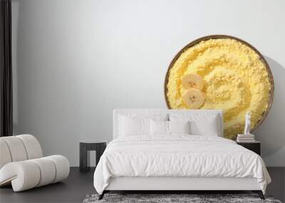 Banana flour, concept of cooking food, tasty banana flour Wall mural