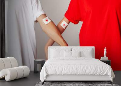 Blood donation, concept of awareness and donation Wall mural