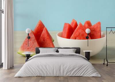 Concept of fresh and juicy food - Watermelon Wall mural