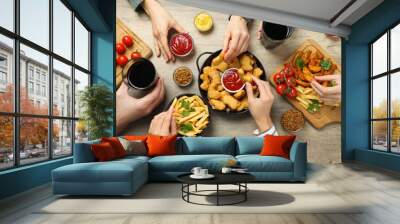 Concept of tasty fast food - delicious nuggets Wall mural