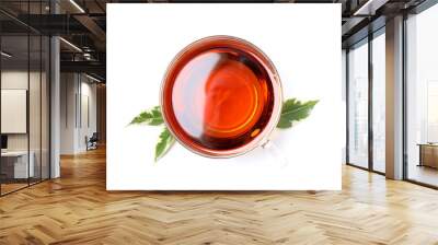 Cup of tea isolated on white background Wall mural