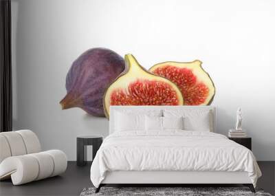 fresh fig fruits isolated on white background Wall mural