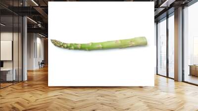 Fresh green asparagus isolated on white background Wall mural