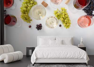 Gourmet drink concept, delicious alcohol drink - wine Wall mural