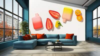 Smoking devices - electronic cigarette, concept of modern smoking Wall mural