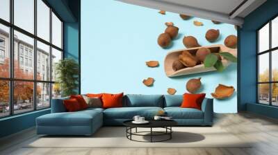 Tamarind fruit, concept of delicious food, fresh tamarind Wall mural