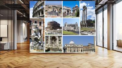 Rome collage or postcard Wall mural