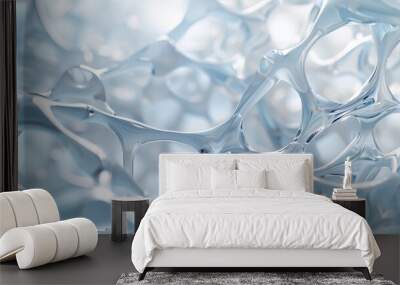 a minimal abstract translucent chemical pattern design Wall mural