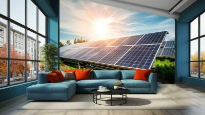 A photograph showcasing solar panels 1 Wall mural