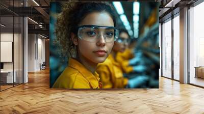 Confident Female Scientist in Laboratory 1 Wall mural