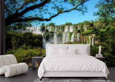 Iguazu Falls, UNESCO World Heritage Site, Paraná, Brazil Wall mural