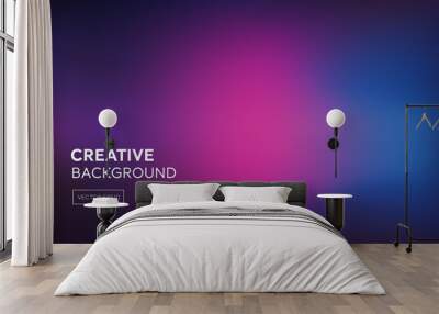 Pink and dark blue cyberpunk abstract background Wall mural