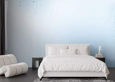 White and light blue medical abstract gradient background with molecules - web banner Wall mural