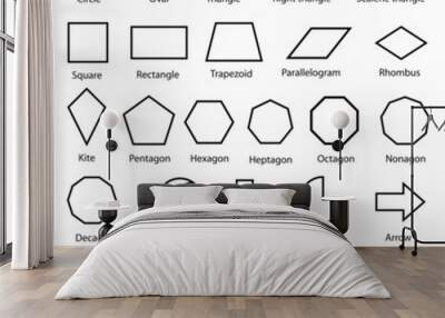 geometric shapes vector Wall mural