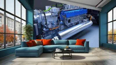 Hydrogen engine development pushing the boundaries of clean energy transportation technology Wall mural