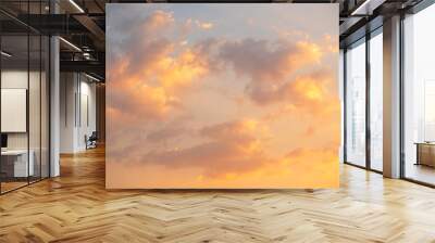 unset sky under clouds with dramatic light.Big pixel art for billboard,advertising,media,PR and digital print. Wall mural