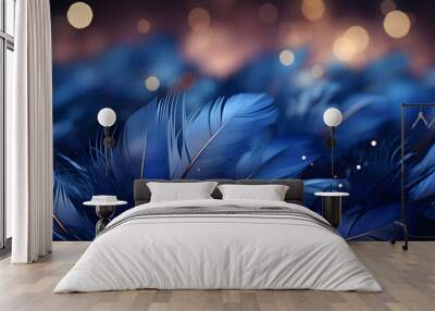 immersive vibrant navy feather octagon background with 5fac166e-7869-4901-9158-9dd224634148 3 Wall mural