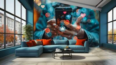 Develop a social media marketing strategy for a brand Wall mural