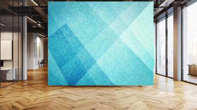 abstract blue green background triangle design with layers of geometric shapes in modern textured pattern, business or website background layouts Wall mural