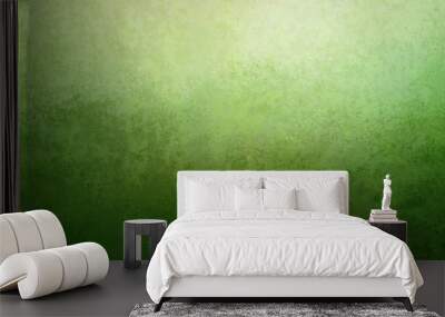 abstract green background with vintage texture and white light border Wall mural