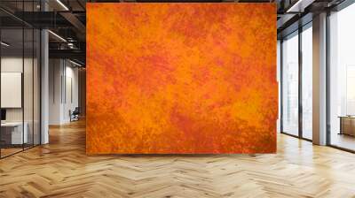 Brown orange and red background texture with lots of grunge and distressed old vintage paint spatter design in warm autumn colors Wall mural