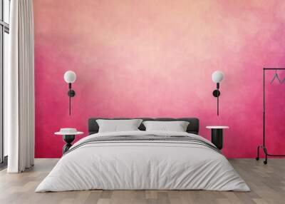 hot pink background for valentines day, elegant red border  texture design and gradient vibrant soft peach or beige colors Wall mural