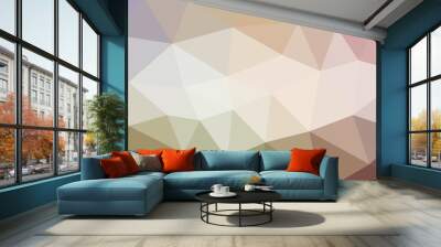 low poly background in pastel colors, triangle shapes Wall mural