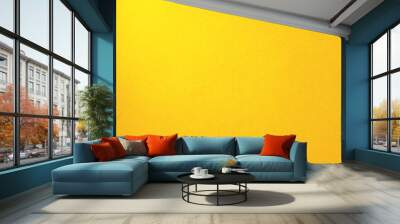 Yellow color background with texture, colorful bright gold wall or paper with corner spotlight and warm orange colour tone Wall mural