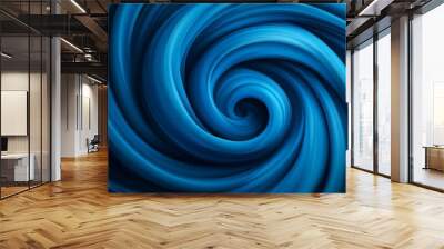 abstract swirling blue pattern - digital art - modern design - graphic background - texture Wall mural