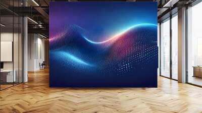 an abstract background with a pattern of dots and a gradient of blues and purples. The name for the photo, adhering to the given constraints Wall mural