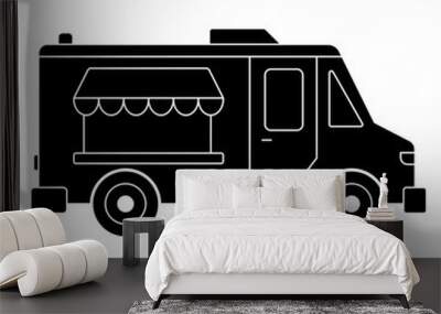 Foodtruck Silhouette Element Wall mural