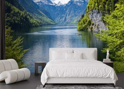 Idyllic alpine lake in Berchtesgaden, Bavaria, Germany Wall mural