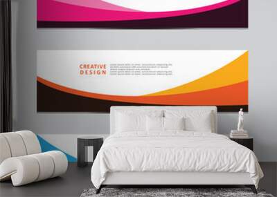 Vector abstract geometric design banner web template. Modern design. Vector illustration Wall mural