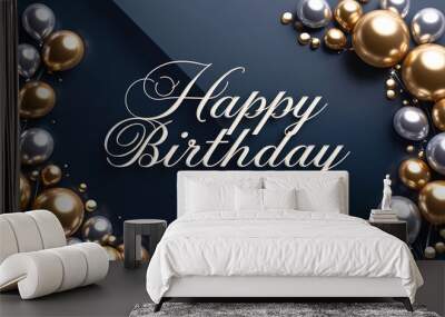 Happy Birthday Card with elegant calligraphy text 