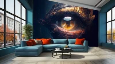 Background with an eye Wall mural