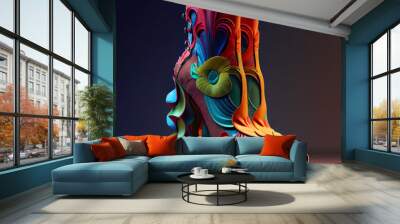 Colorful haute couture boots Wall mural