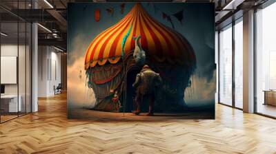 Strange circus Wall mural