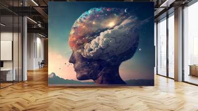 The Multiverse in your Head Wall mural