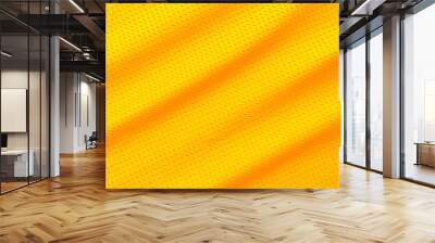 Yellow football, basketball, volleyball, hockey, rugby, lacrosse and handball jersey clothing fabric texture sports wear background Wall mural