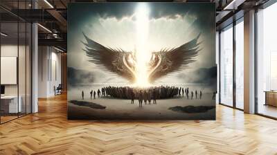 Divine Encounters: Exploring the Depths of 22 NIV Bible God Jesus Holy Spirit Angels - AI Generative Wall mural