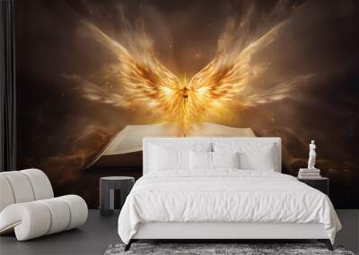 Heavenly Inferno: Igniting the Angel and the Bible, jesus god holy bible Wall mural