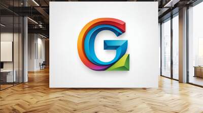 Letter G logo. Wall mural