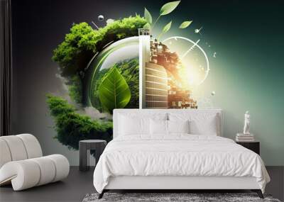 ESG green energy sustainable industry Environmental Social and Corporate Governance Earth Day the importance of loving nature Wall mural