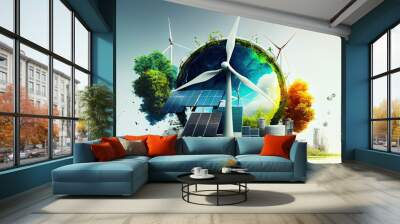 ESG green energy sustainable industry Environmental Social and Corporate Governance Earth Day the importance of loving nature Wall mural